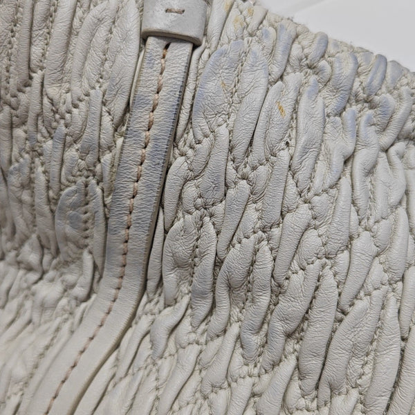 Avenue Quilted Lambskin White
