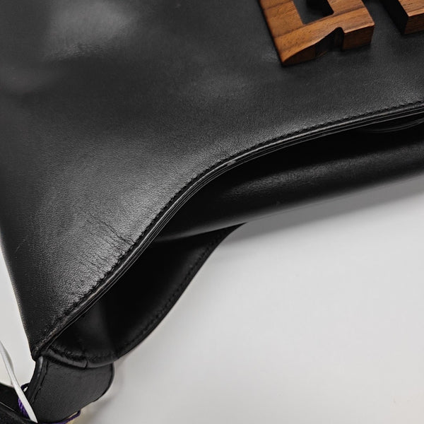 Calfskin Shoulder Bag Black