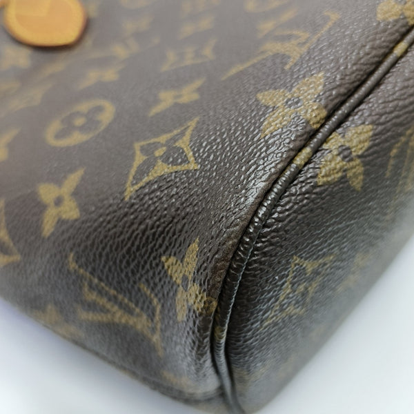 NEVERFULL PM Monogram Coated Canvas Brown