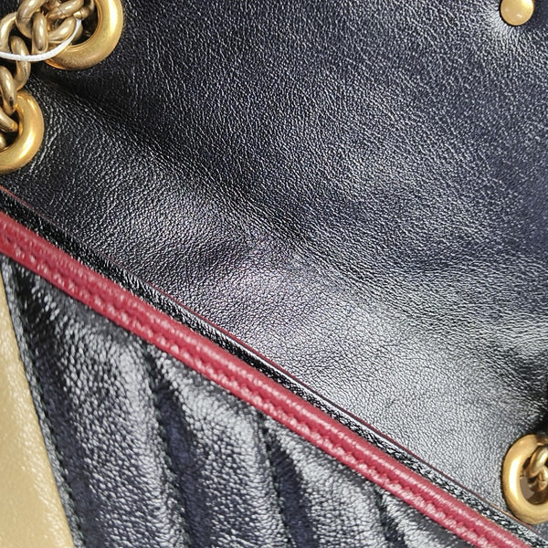 GG Marmont Medium Quilted Calfskin Multicolor