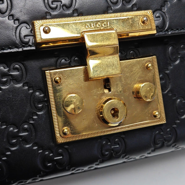 Padlock Small Monogram Calfskin Black
