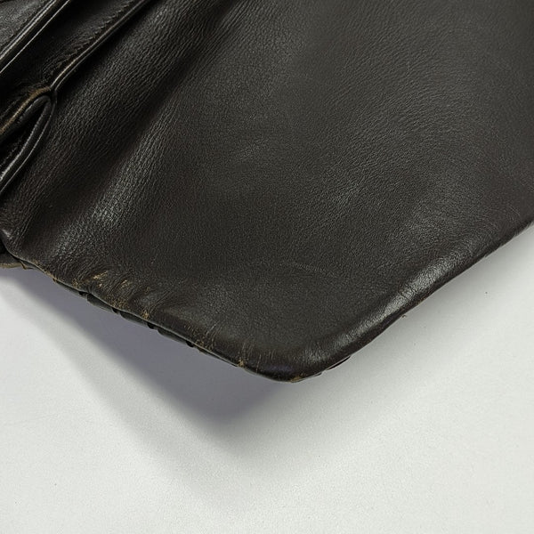Calfskin Top Handle Bag Brown