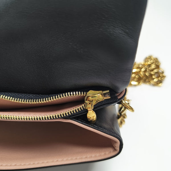 COUSSIN Monogram Lambskin Black