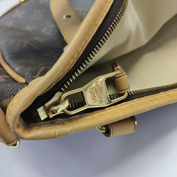 ESTRELA MM Monogram Coated Canvas Brown