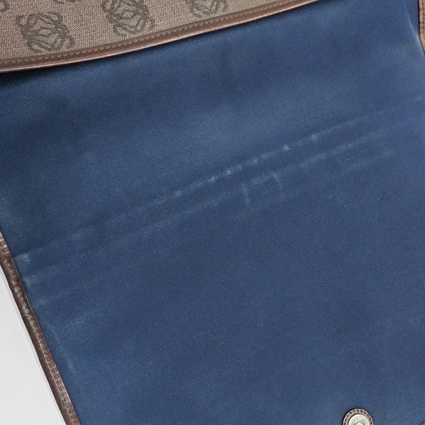 Coated Canvas Shoulder Bag Brown