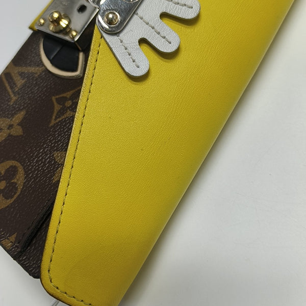 SARAH Monogram Coated Canvas Multicolor Wallet