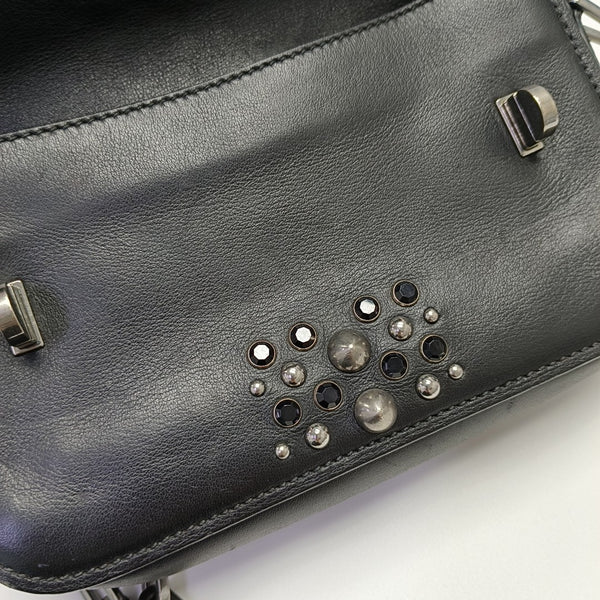 Calfskin Shoulder Bag Black