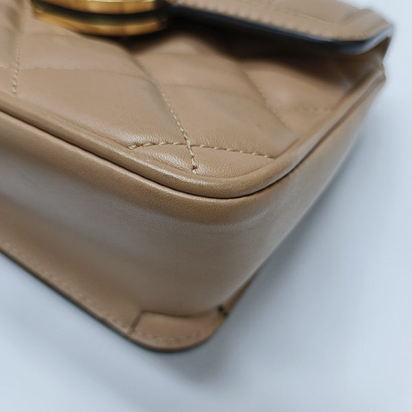 Interlocking G Mini Quilted Calfskin Brown
