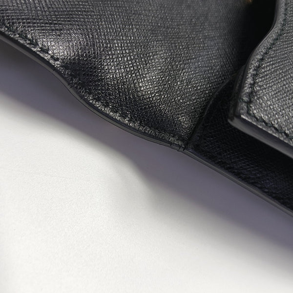 Saffiano Calfskin Shoulder Bag Black