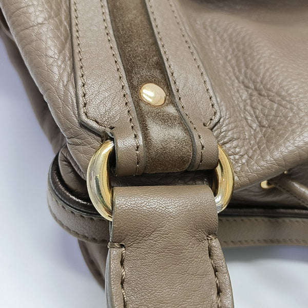 Calfskin Shoulder Bag Brown