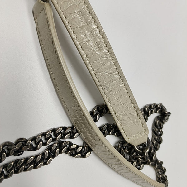 NIKI Small Chevron Calfskin White