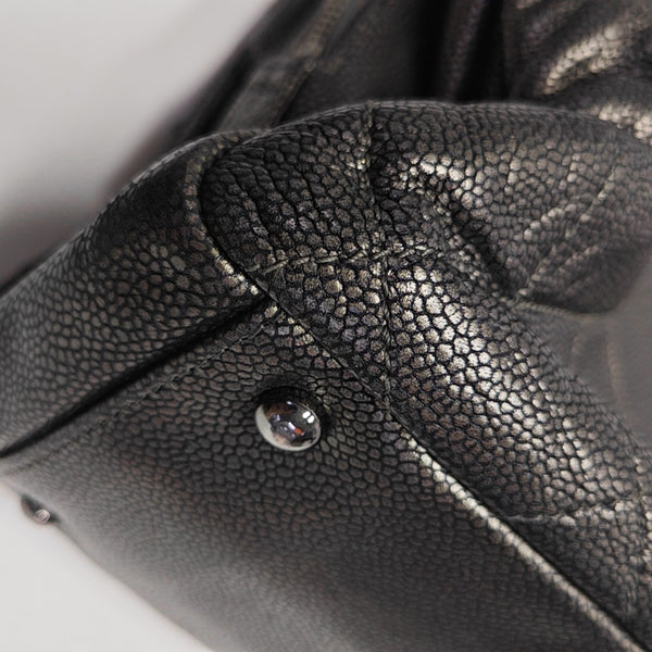 CC TIMELESS SOFT Quilted Grained Calfskin Gray