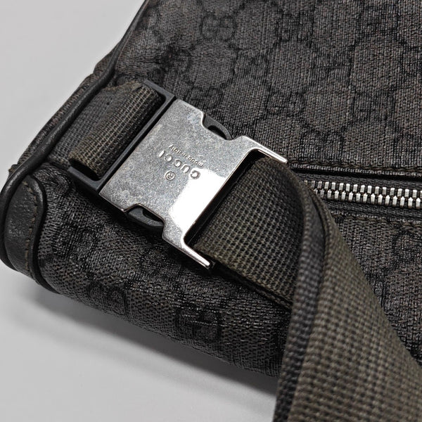 Ophidia Small Monogram Coated Canvas Gray