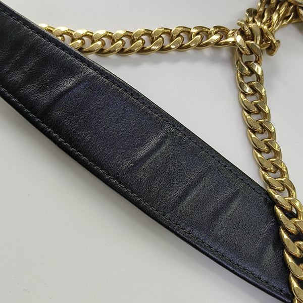 Quilted Calfskin Shoulder Bag Black