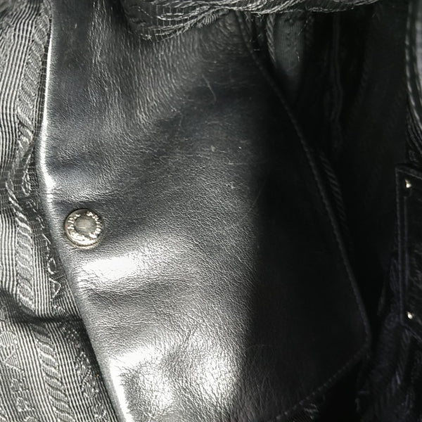Calfskin Top Handle Bag Black