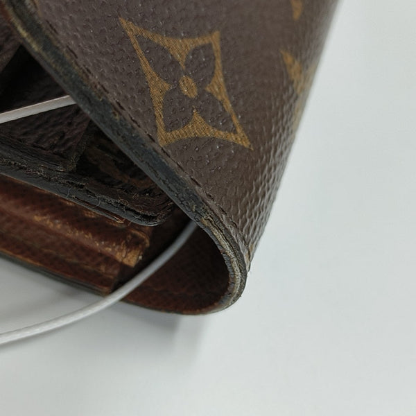 SARAH Monogram Coated Canvas Brown Wallet