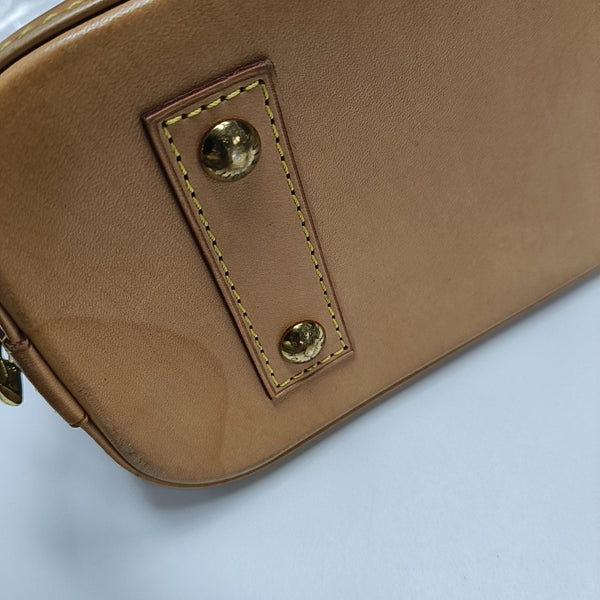 ALMA BB Monogram Coated Canvas Brown