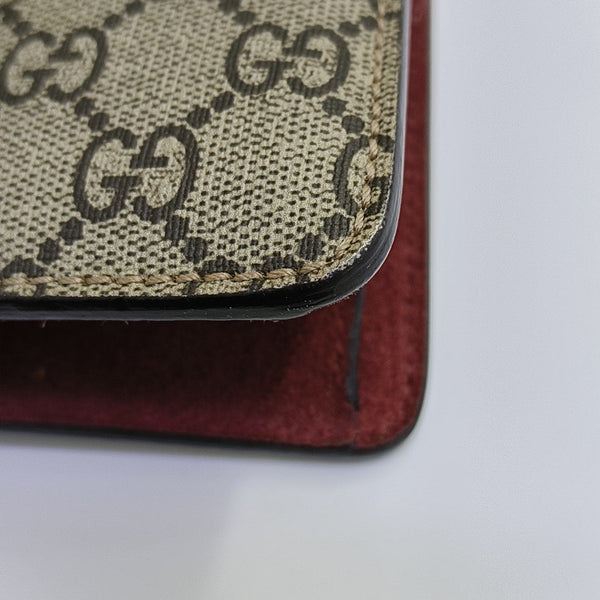 Dionysus Mini Monogram Coated Canvas Beige