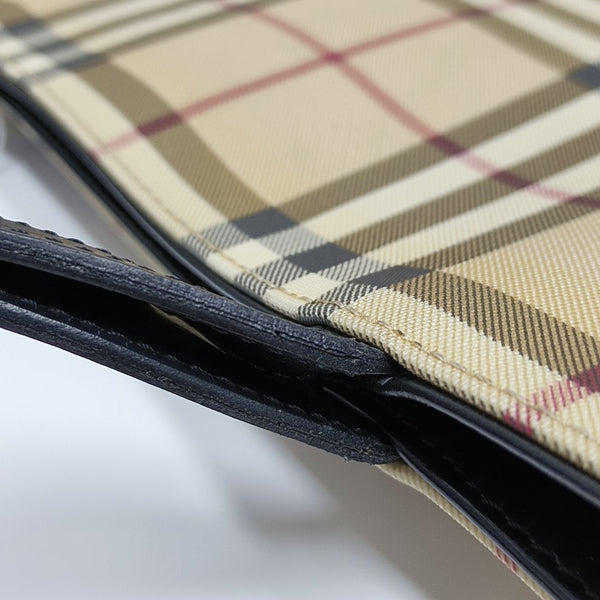 Coated Canvas Top Handle Bag Beige