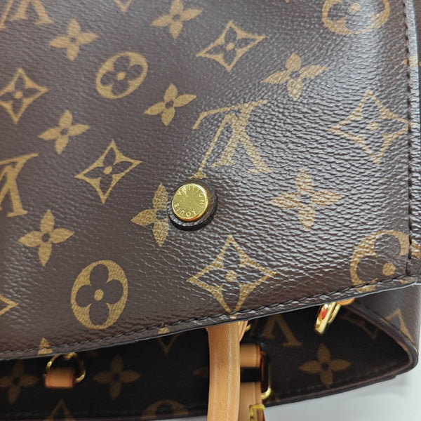 MONTAIGNE Monogram Coated Canvas Brown