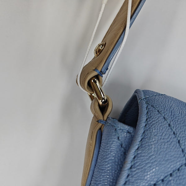CLASSIC FLAP Mini Quilted Calfskin Blue