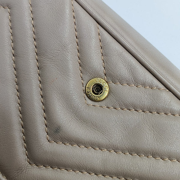 GG Marmont Mini Quilted Calfskin Beige
