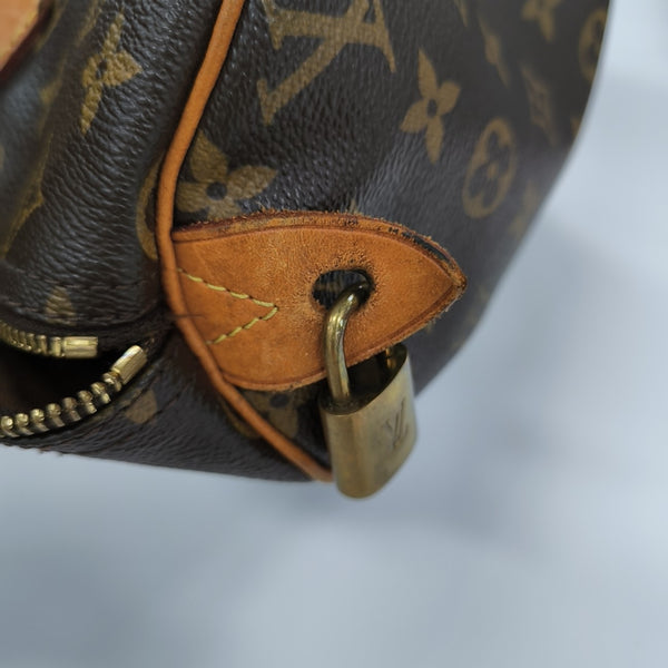 SPEEDY 30 Monogram Coated Canvas Brown