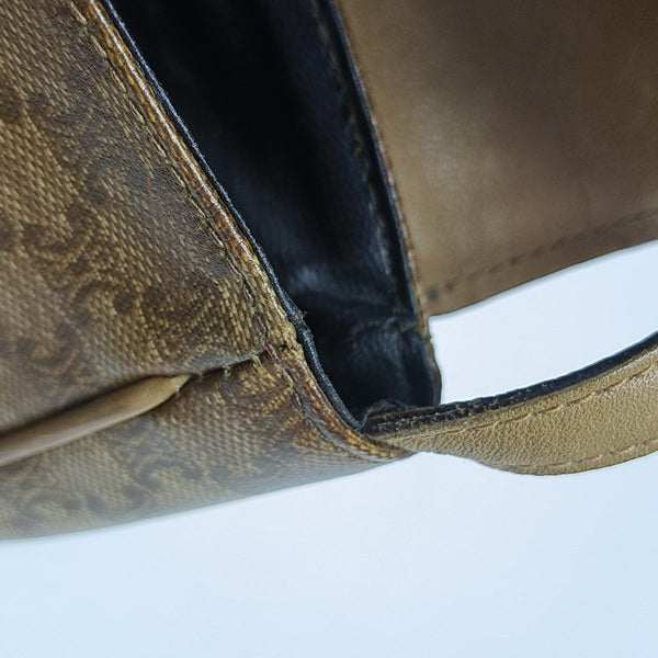 Coated Canvas Shoulder Bag Beige