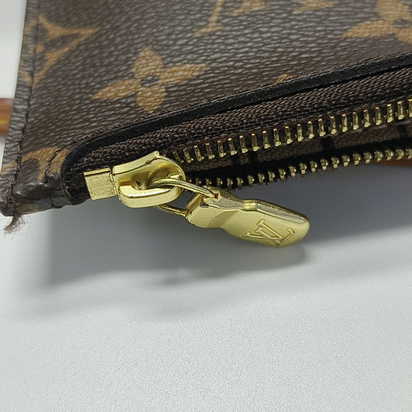 NEVERFULL MM Monogram Coated Canvas Brown