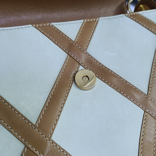 Quilted Calfskin Shoulder Bag Beige