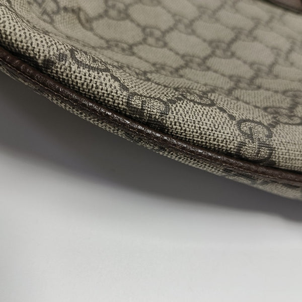 Ophidia Small Monogram Coated Canvas Beige