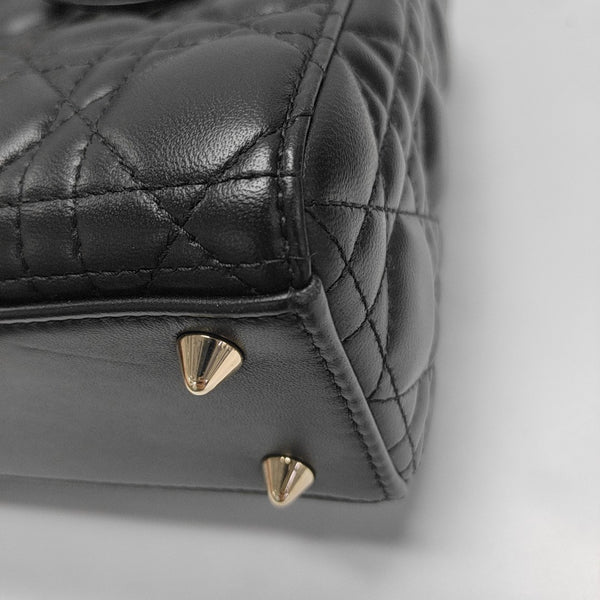 Lady Dior Small Cannage Lambskin Black