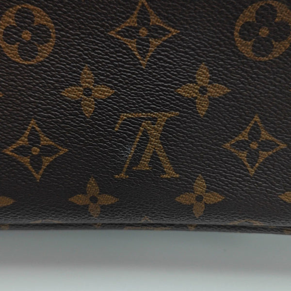 NEVERFULL MM Monogram Coated Canvas Brown