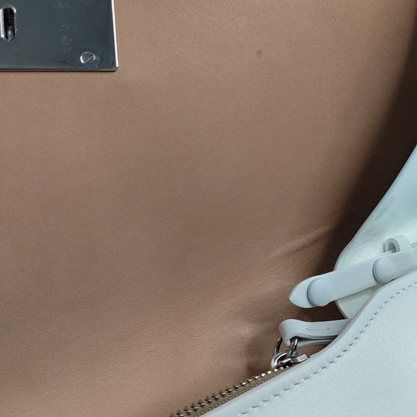 Patent Leather Shoulder Bag White