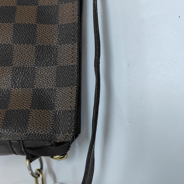 TROUSSE MAKE UP Damier Ebene Coated Canvas Brown