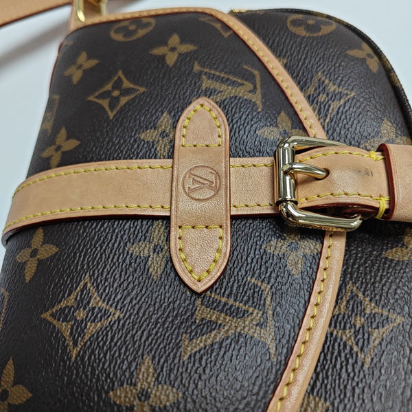 SAUMUR BB Monogram Coated Canvas Brown