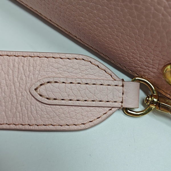 Authenticated pre-owned CAPUCINES PM Calfskin Pink - Shoulder Bag at Looply