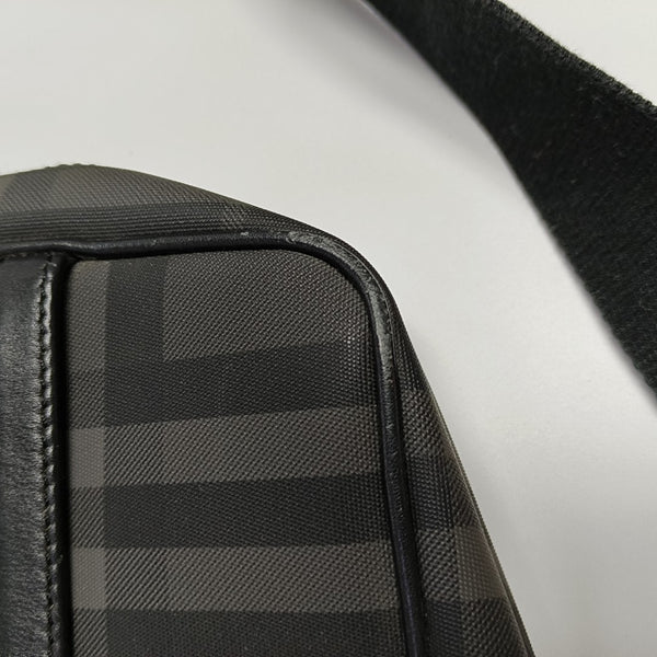 Coated Canvas Shoulder Bag Gray