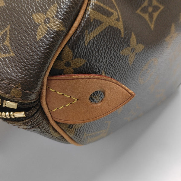 SPEEDY 30 Monogram Coated Canvas Brown
