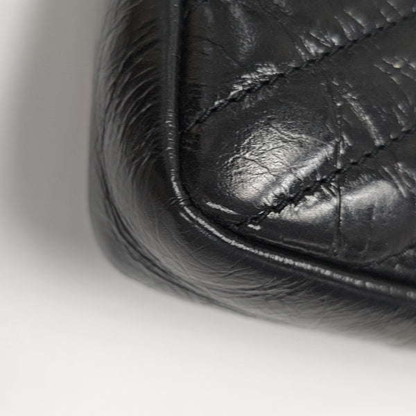 ENVELOPE Small Chevron Calfskin Black