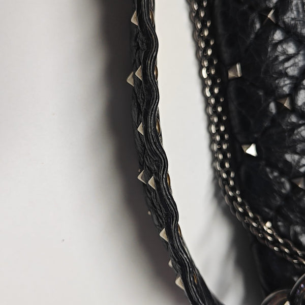 Spike Up Quilted Calfskin Black