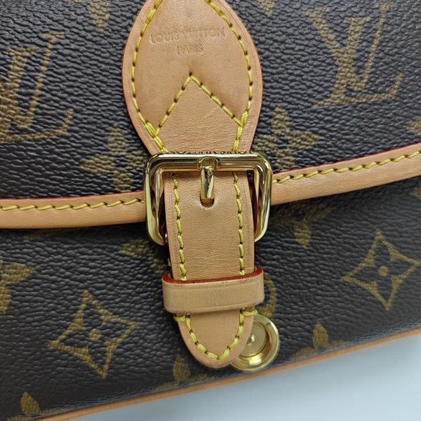 DIANE Nano Monogram Coated Canvas Brown