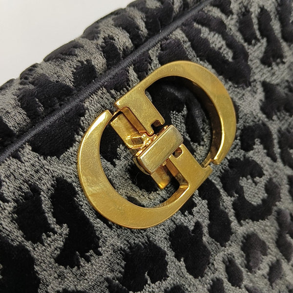 Dior Caro Medium Fabric Black