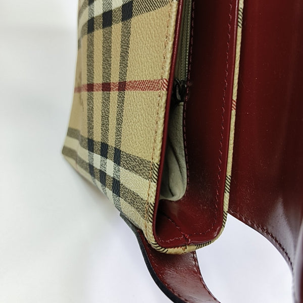 Coated Canvas Top Handle Bag Beige