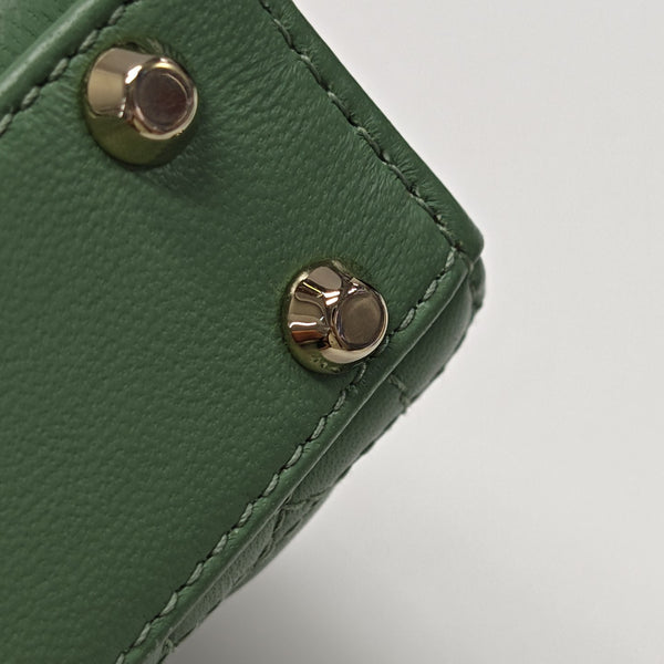 Lady Dior Super Mini Cannage Lambskin Green