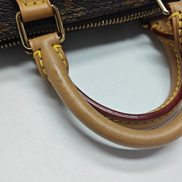 SPEEDY Nano Monogram Coated Canvas Brown