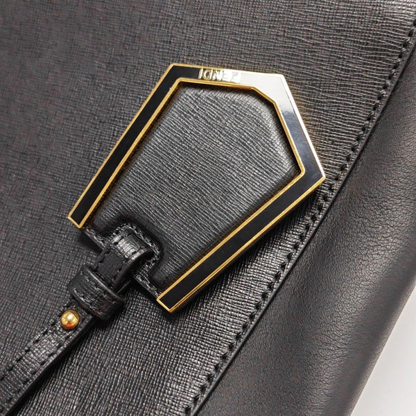 2 Jours Medium Calfskin Black