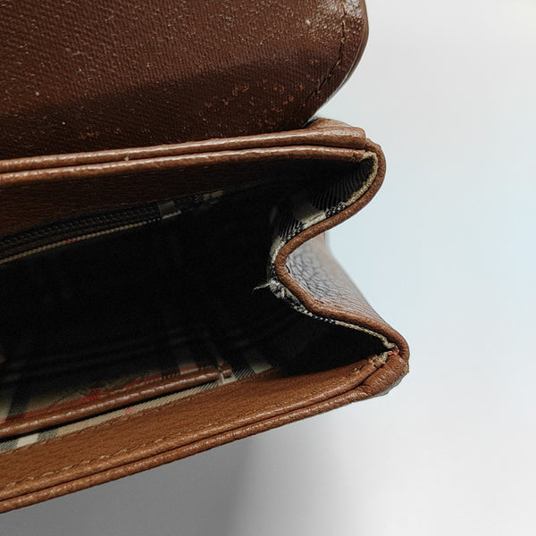 Calfskin Top Handle Bag Brown