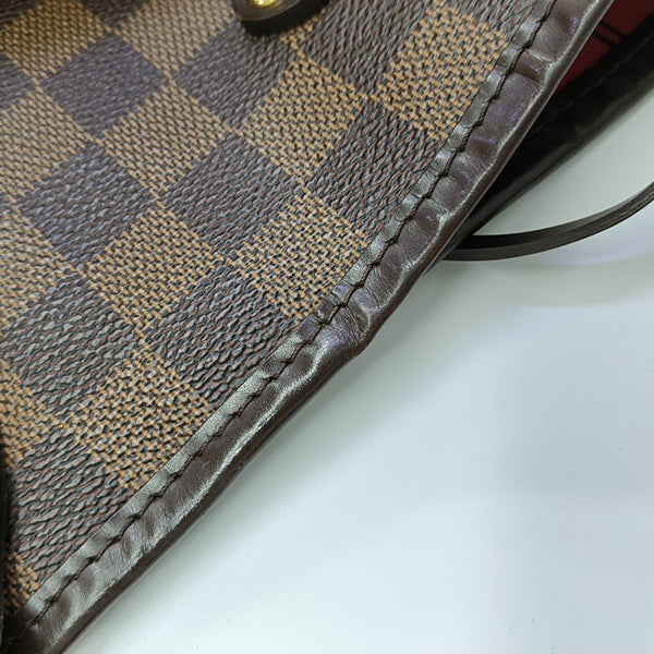 NEVERFULL GM Damier Ebene Coated Canvas Brown
