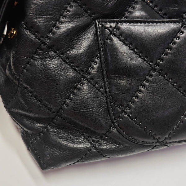 Quilted Calfskin Tote Bag Black